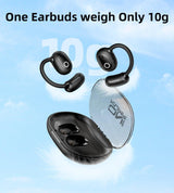 Onikuma Gaming ONIKUMA T25 Wireless Earbuds,Bluetooth Headphones,Open Ear Headphones-HiFi Stereo, Clear Calls Mic,Ultra Comfort,Air Conduction,Smart Touch Control,30H Playback Earphones for Running&Workout-Black, view 5