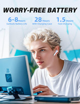 Onikuma Gaming ONIKUMA T27 2.4G Wireless Gaming Earbuds with ENC Mic, view 6