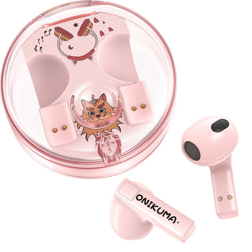 Onikuma Gaming ONIKUMA T301 TWS Cartoon Earphone Touch Control Wireless Bluetooth-compatible 5.3 Headset Sports Earbuds Gaming Headset Gamer With Mic
