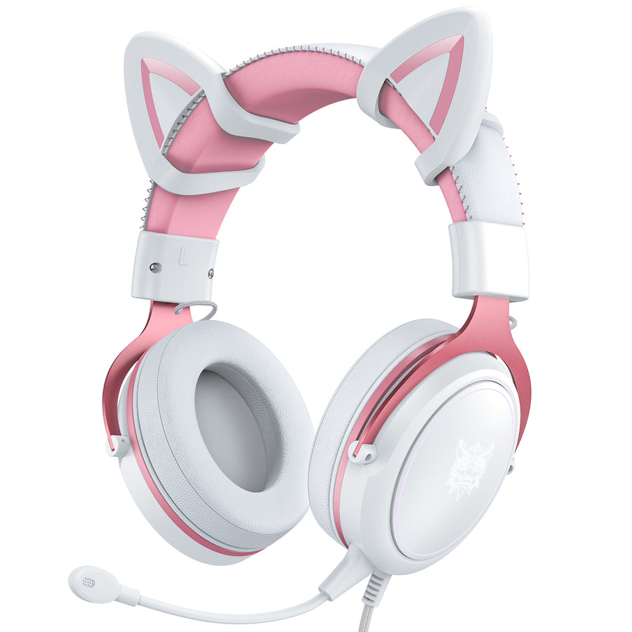 Onikuma Gaming ONIKUMA X10 Pink Cat Ears Stereo Noise Cancellation Gaming Headset