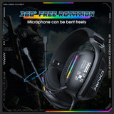 Onikuma Gaming ONIKUMA X12 RGB Gaming Headset – 40mm HD Sound, 360° Mic, Memory Foam Comfort, view 3