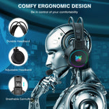 Onikuma Gaming ONIKUMA X15 PRO Double-Head Beam Noise Cancelling Microphone Durable Stereo Surround Gaming Headphones RGB Audifonos Alambricos Gaming Headset, view 3