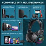 Onikuma Gaming ONIKUMA X15 PRO Double-Head Beam Noise Cancelling Microphone Durable Stereo Surround Gaming Headphones RGB Audifonos Alambricos Gaming Headset, view 5