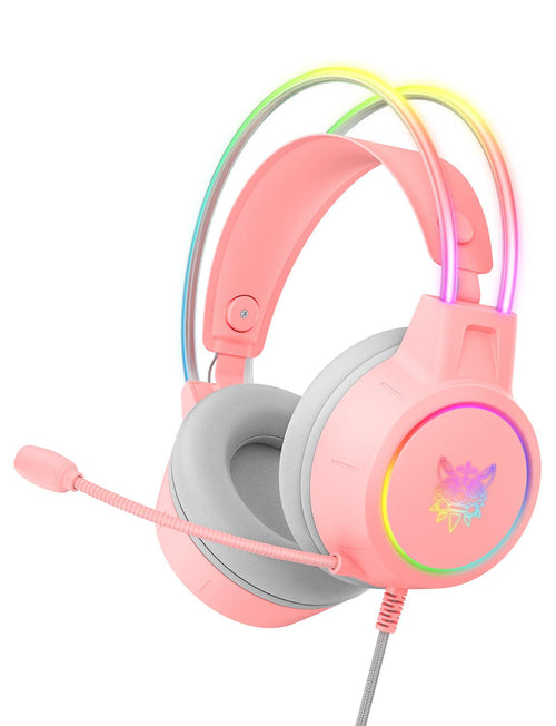 Onikuma Gaming ONIKUMA X15 PRO RGB Light Double-Head Beam Noise Cancelling Microphone Gaming Headphones with microphone 3.5 mm wired headset for PC XBOX PS4