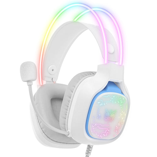 Onikuma Gaming ONIKUMA X22 USB + 3.5mm Cool RGB Dynamic Light Wired Gaming Headset with Mic, Cable 1.8m