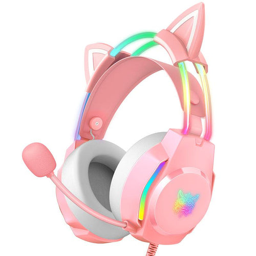 Onikuma Gaming ONIKUMA X26 Head-mounted Headset RGB Light With Cat's Ears Glow, Gaming Headset