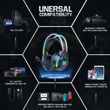 Onikuma Gaming ONIKUMA X26 Head-mounted Earphone RGB Light, Noise Reduction Wired Headphone, view 6