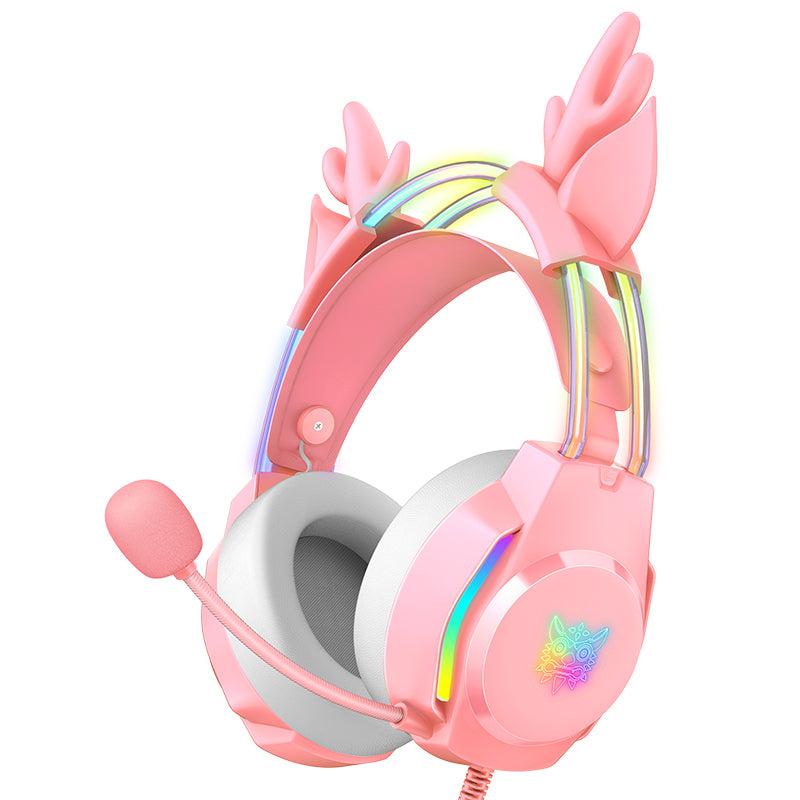 Onikuma Gaming ONIKUMA X26 Head-mounted Earphone RGB Light With Deer's Ears Glow, Gaming Headset