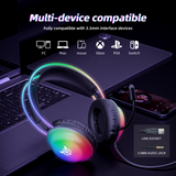 Onikuma Gaming ONIKUMA X29 RGB Dynamic Professional Gmaing Headphone Stereo Surround Sound Omnidirectional HD Mic for PC PS4 Xbox Phone, view 2