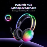 Onikuma Gaming ONIKUMA X29 RGB Dynamic Professional Gmaing Headphone Stereo Surround Sound Omnidirectional HD Mic for PC PS4 Xbox Phone, view 4