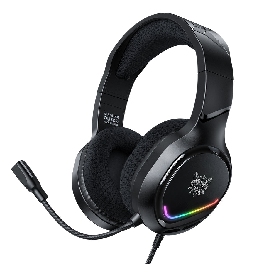 Onikuma Gaming ONIKUMA X31 RGB Dynamic Professional Gmaing Headphone Stereo Surround Sound Omnidirectional HD Mic for PC PS4 Xbox Phone