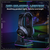Onikuma Gaming ONIKUMA X31 RGB Dynamic Professional Gmaing Headphone Stereo Surround Sound Omnidirectional HD Mic for PC PS4 Xbox Phone, view 3