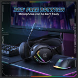 Onikuma Gaming ONIKUMA X31 RGB Dynamic Professional Gmaing Headphone Stereo Surround Sound Omnidirectional HD Mic for PC PS4 Xbox Phone, view 4