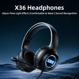Onikuma Gaming ONIKUMA X36 Gaming Headset Abyss Flow Light Effect Comfortable to Wear Sound Recognition, view 2