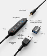 Onikuma Gaming ONIKUMA X81 USB Headset with Noise-Canceling Mic & Multi-Connectivity, view 6