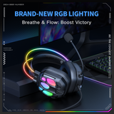 Onikuma Gaming ONIKUMA X89 RGB Gaming Headset - 360° Rotatable Mic, Immersive 3D Sound & Ergonomic Design, view 2
