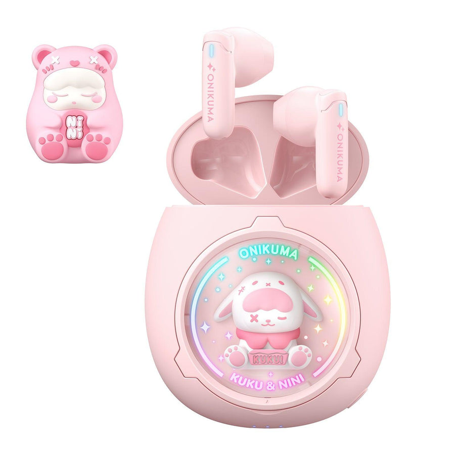 Onikuma Gaming T302 Bluetooth Earphone - DIY Detachable Shells, RGB Lighting, Low-Latency Gaming & 5.3 Bluetooth