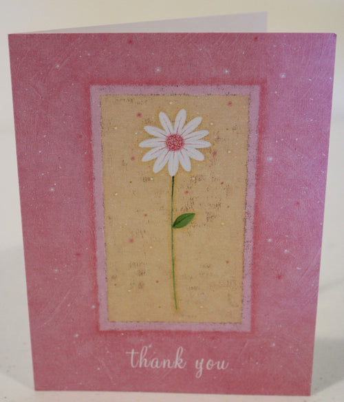 Operation Cookies Pink flower "Thank you" Card