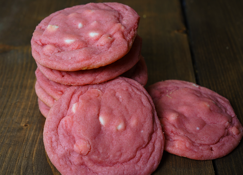 Operation Cookies Strawberry Almond cookies with white chocolate chips (contains almond extract)