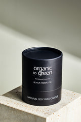 Organic to Green Black Hematite - Sandalwood Lavender CANDLE, view 2