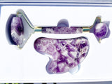 Organic to Green Crystal Roller + Gua Sha Set - Skin Detox - Amethyst, view 4