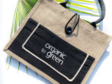 Organic to Green Eco Jute Tote with Waterproof Liner, view 2