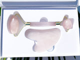 Organic to Green Crystal Roller + Gua Sha Set - Skin Detox - Rose Quartz, view 4