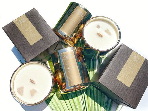 Organic to Green KINDNESS - Neroli Aromatherapy with Rose Quartz CANDLE - Wholesale Case of 12