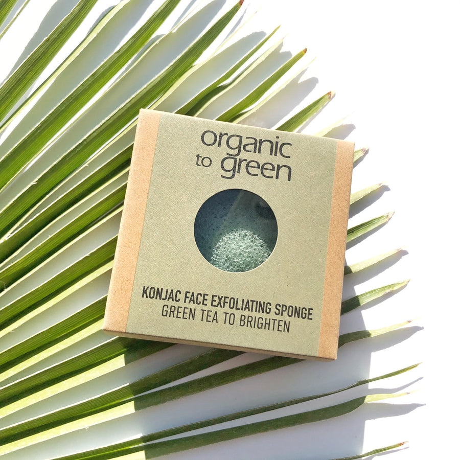 Organic to Green Konjac Face Exfoliating Sponge - Green Tea