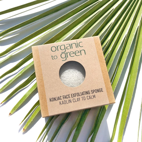 Organic to Green Konjac Face Exfoliating Sponge - Kaolin Clay