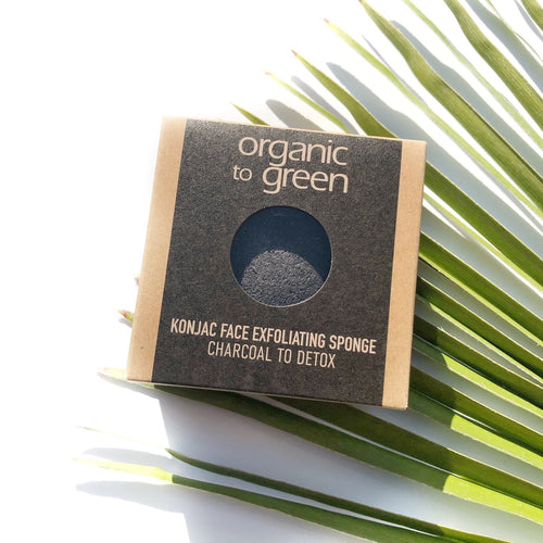 Organic to Green Konjac Face Exfoliating Sponge - Charcoal