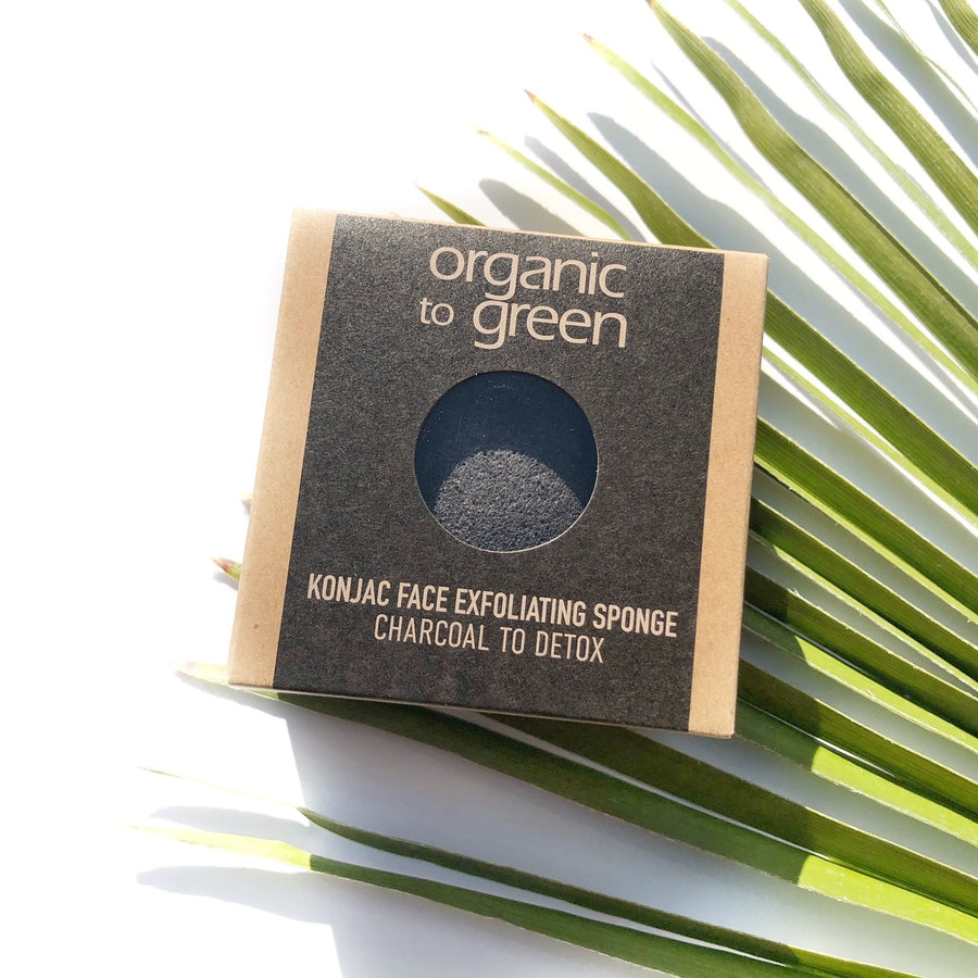 Organic to Green Konjac Face Exfoliating Sponge - Charcoal