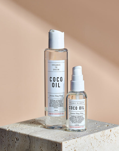 Organic to Green Liquid Coconut Oil Jasmine Ylang Ylang - Moisturizing Coco Oil
