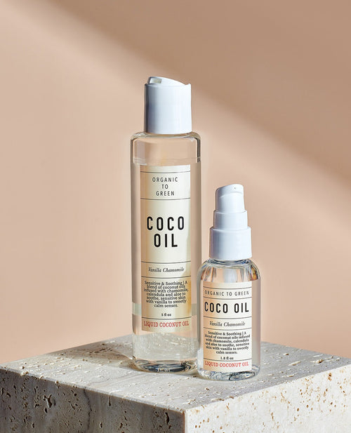 Organic to Green Liquid Coconut Oil Vanilla Chamomile - Sensitive & Soothing Coco Oil