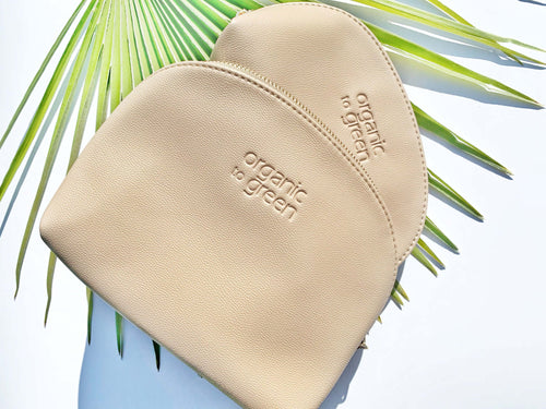 Organic to Green Luxury Vegan Leather Cosmetic Toiletry Travel Bag