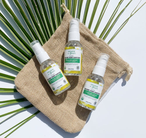 Organic to Green Organic Hand Sanitizer Travel Size Trio