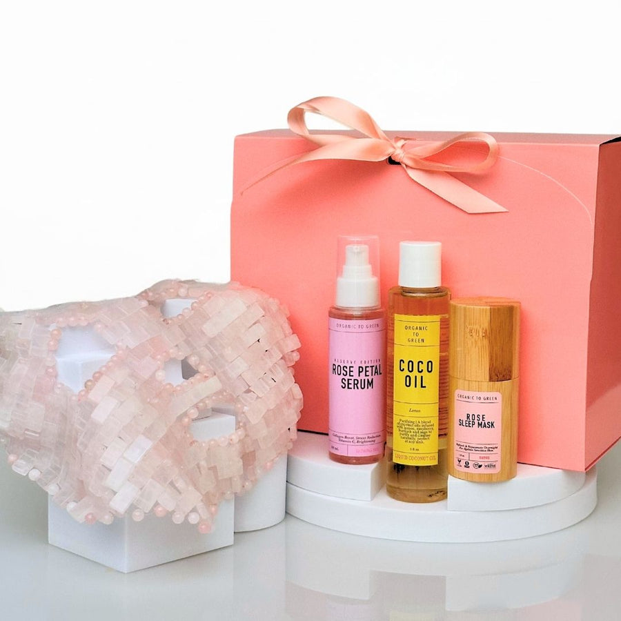 Organic to Green Rose Quartz Spa Gift Set