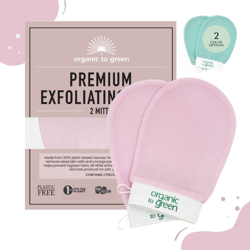 Organic to Green Premium Exfoliating Mitt for Body (2pc)
