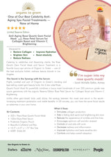Organic to Green Rose Quartz Crystal Gem Facial Mask For Self-Care + Rose Petal Reserve Serum with Collagen Boost & Vitamin C Brightening, view 3