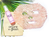 Organic to Green Rose Quartz Crystal Gem Facial Mask For Self-Care + Rose Petal Reserve Serum with Collagen Boost & Vitamin C Brightening, view 6