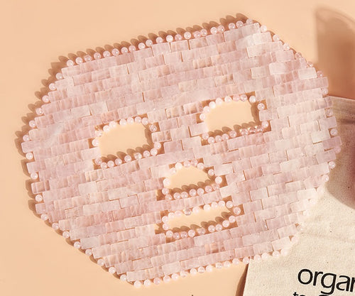 Organic to Green Rose Quartz Crystal Gem Facial Mask For Self Care + Self Love