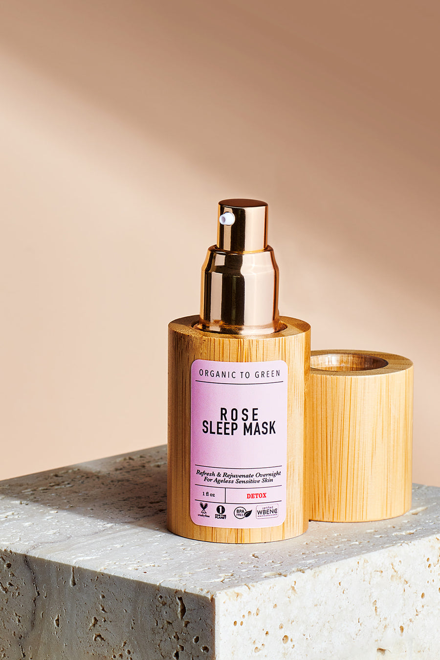 Organic to Green Rose Sleep Mask - Detox