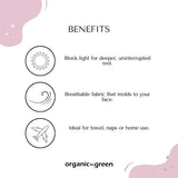 Organic to Green Satin Eye Mask, view 4