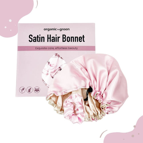 Organic to Green Satin Hair Bonnet