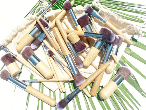 Organic to Green Soft and Gentle Vegan + Cruelty-Free Makeup Brushes - 12 Piece Kit - Wholesale Case of 12
