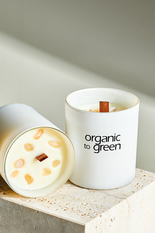 Organic to Green White Moonstone - Vanilla & Coconut CANDLE