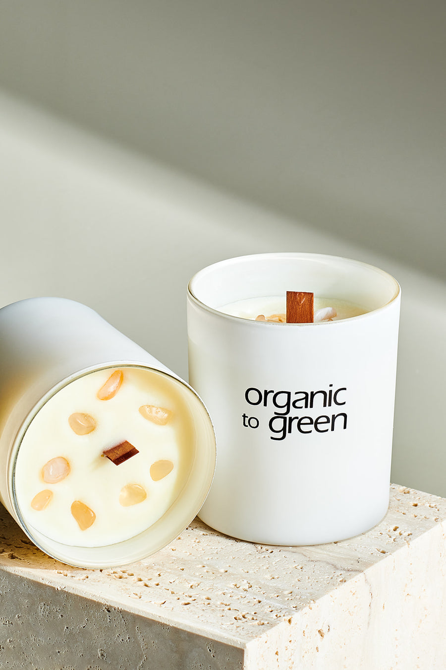Organic to Green White Moonstone - Vanilla & Coconut CANDLE