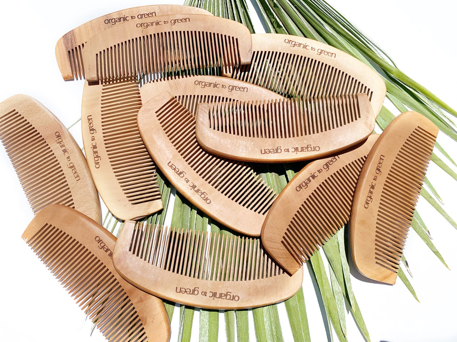 Organic to Green Wooden Comb - Wholesale Case of 12