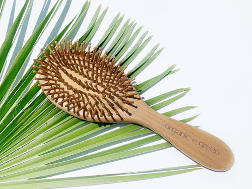 Organic to Green Wooden Hair Brush with Wooden Bristles