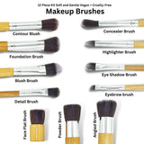 Organic to Green 12 Piece Kit Soft and Gentle Vegan + Cruelty-Free Makeup Brushes, view 3